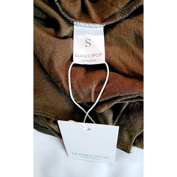 MANGOPOP Women's Army Green Mock Turtleneck Sleeveless Tank/ Bodysuit Size: S - Picture 5 of 11